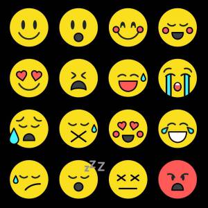 Раскраска смайлики маленькие #19 #499027