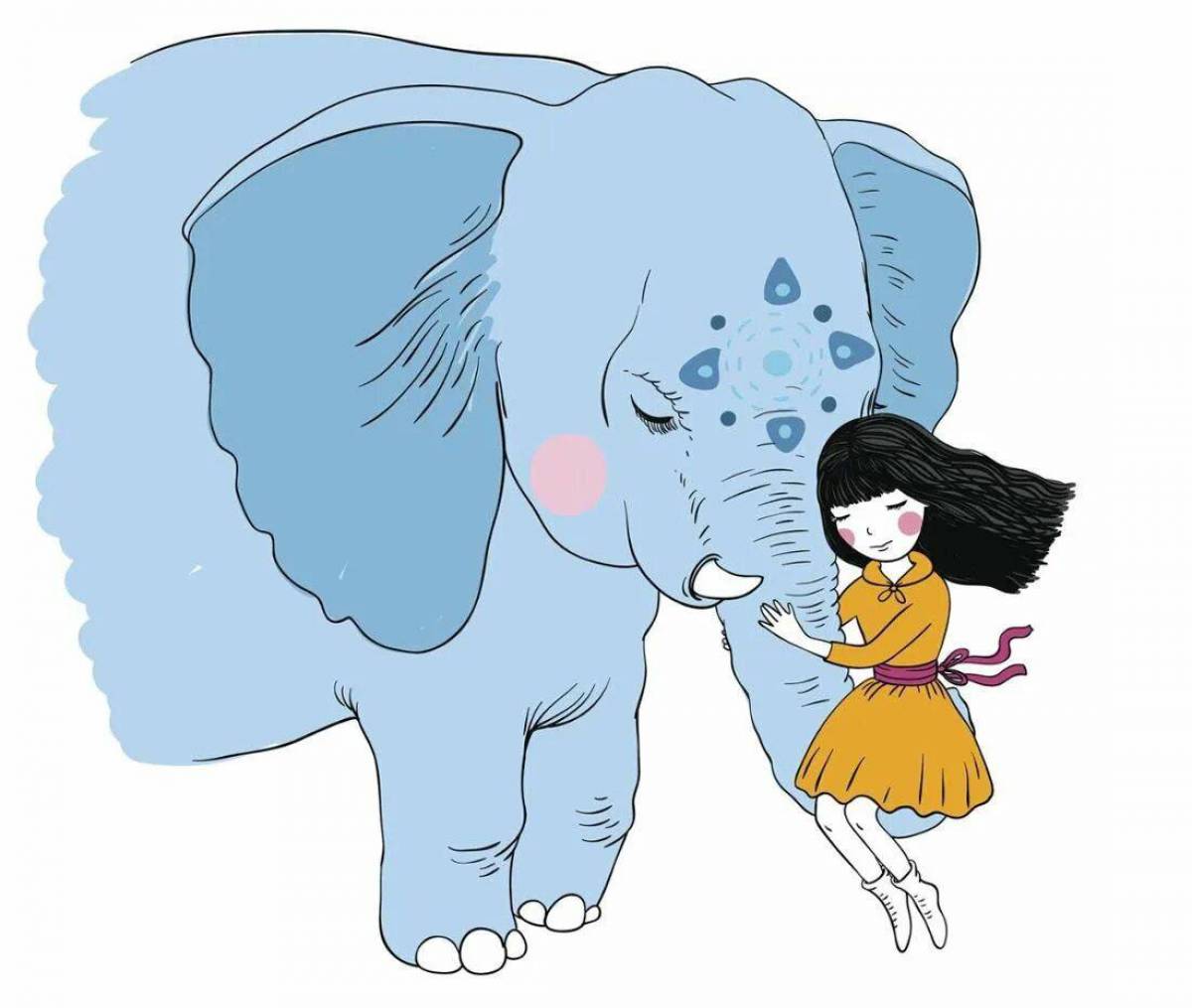 Слон и девочка #4