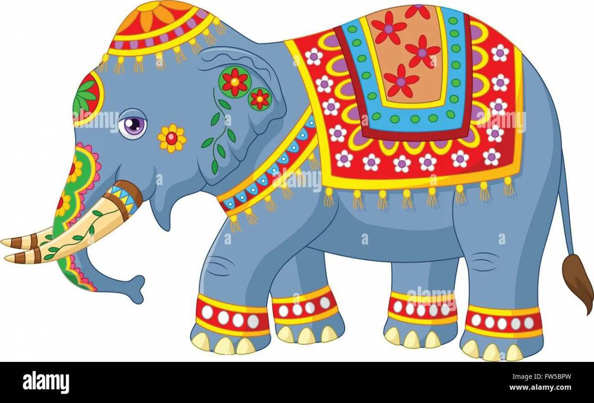 Слон индийский для детей #1