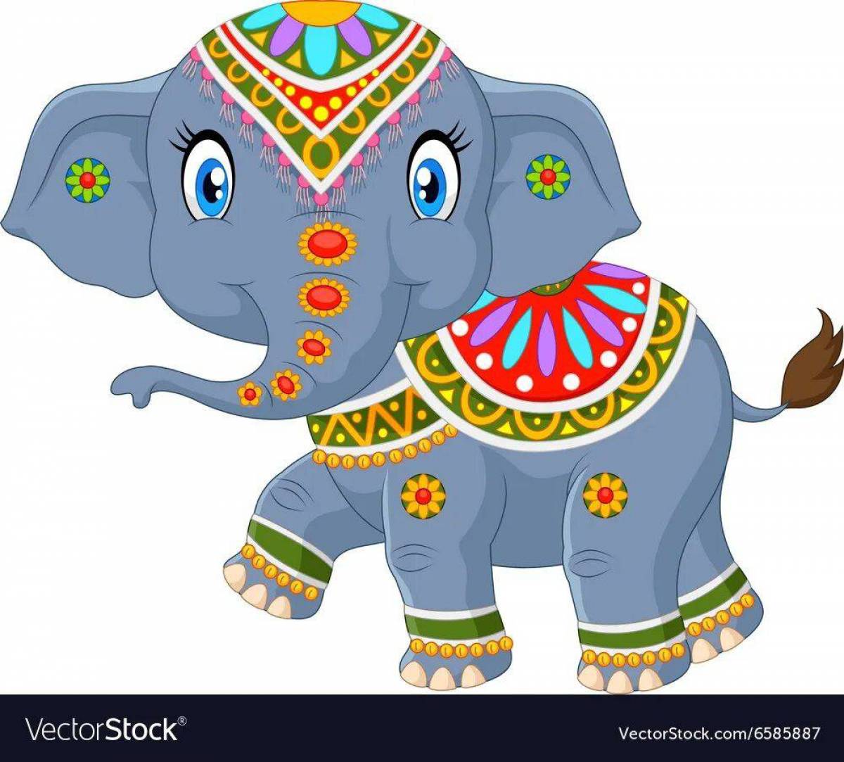 Слон индийский для детей #2