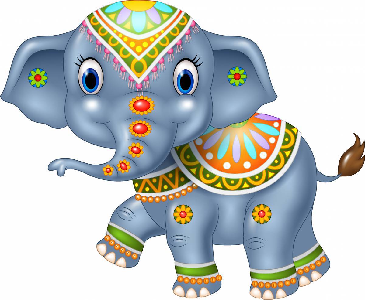 Слон индийский для детей #12