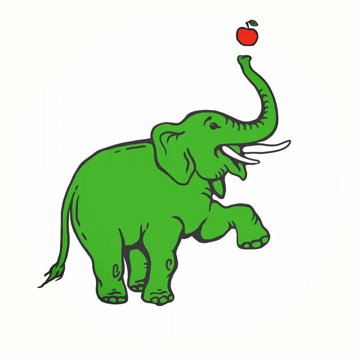 Зеленая слоновая. Зелёный слон. Зеленые слоны. Герб со слоном.
