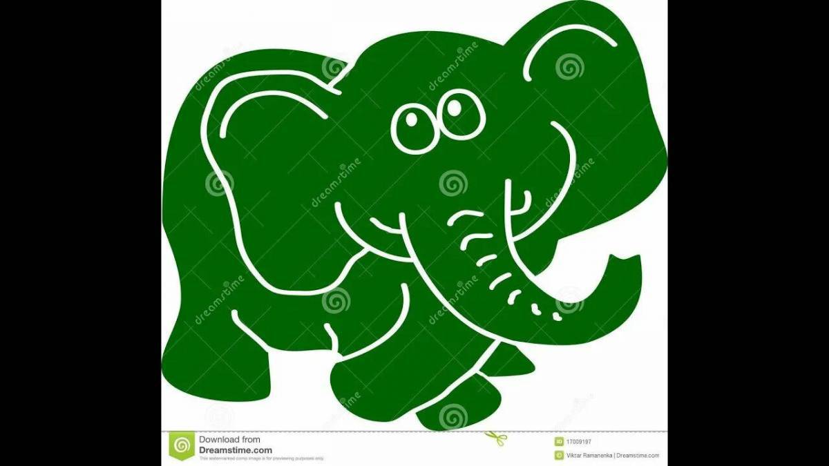 Слоник зеленый #8