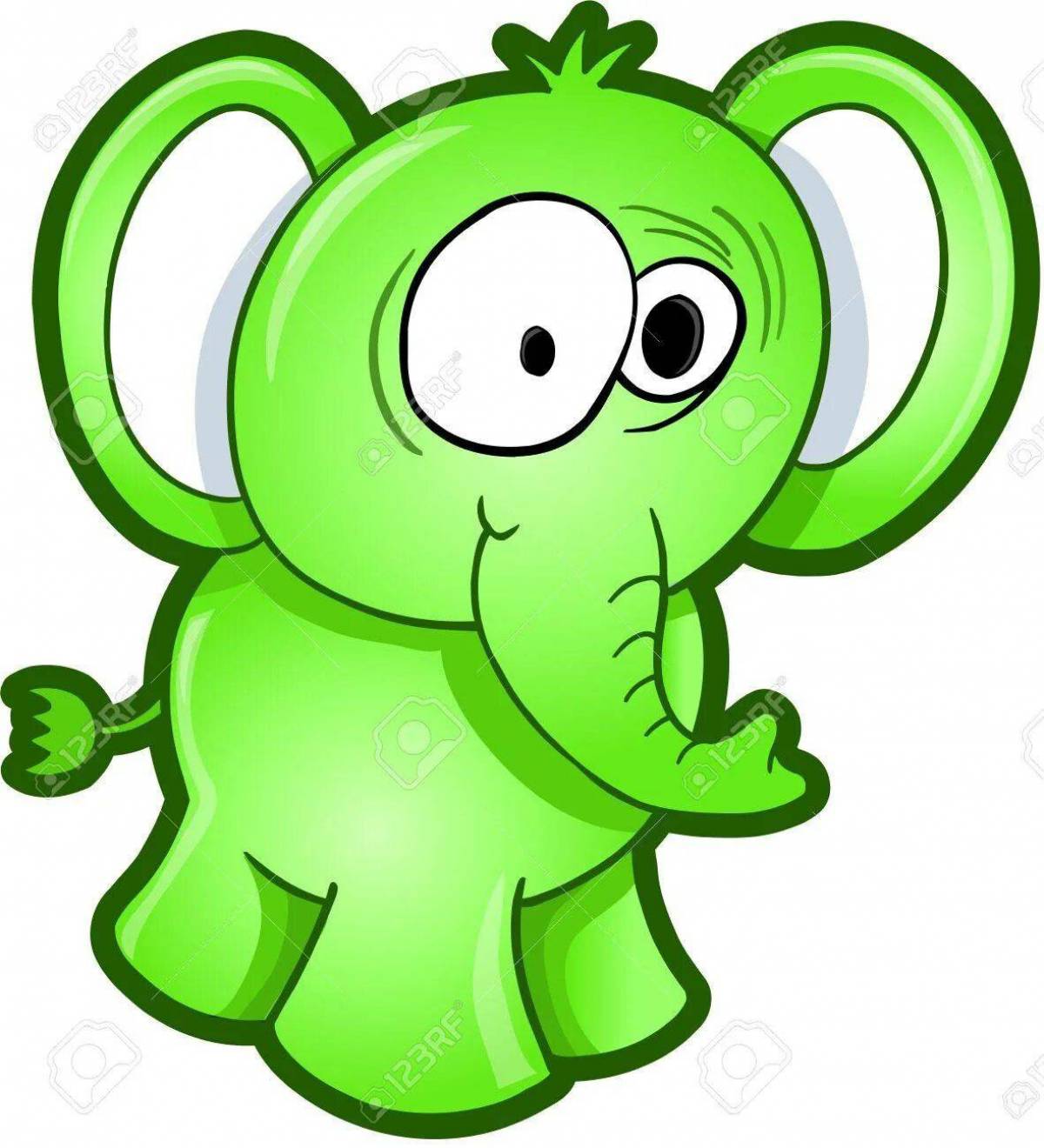 картинки зеленых слонов