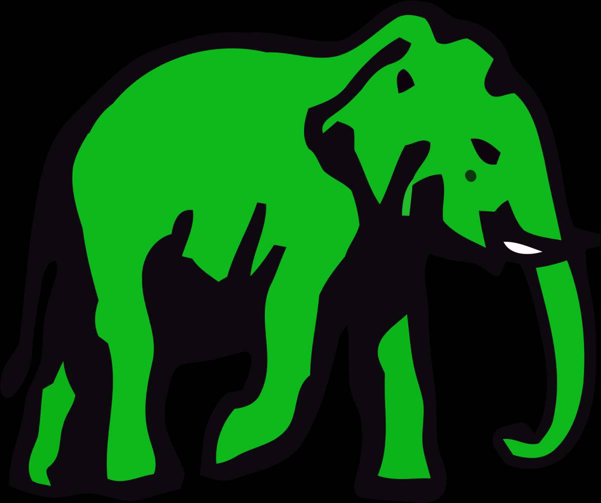 Слоник зеленый #34