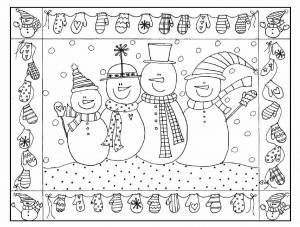 Раскраска снеговик антистресс #10 #500513