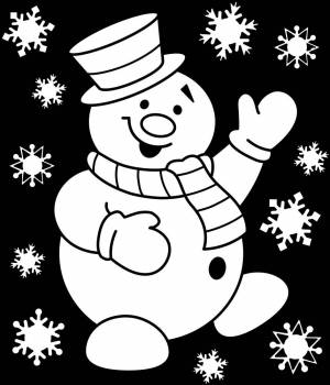 Раскраска снеговик для детей 3 4 #9 #500551