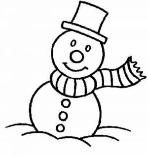 Раскраска снеговик для детей 3 4 #10 #500552