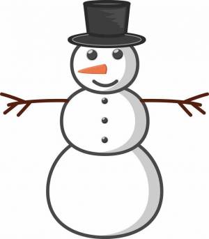 Раскраска снеговик для детей 3 4 #14 #500556