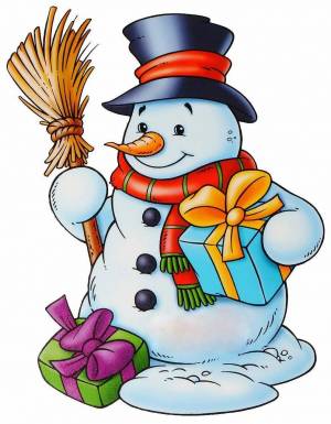 Раскраска снеговик для детей 3 4 #17 #500559