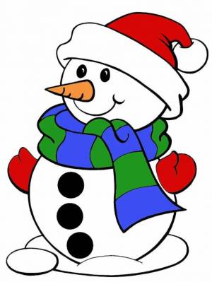 Раскраска снеговик для детей 3 4 #18 #500560