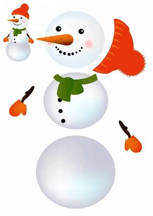 Раскраска снеговик для детей 3 4 #32 #500574