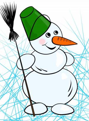 Раскраска снеговик для детей 3 4 #38 #500580