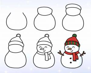 Раскраска снеговик для детей 6 7 лет #26 #500607