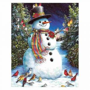 Раскраска снеговик по номерам #13 #500670