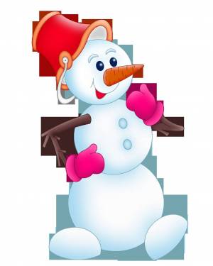 Раскраска снеговик цветная #3 #500724