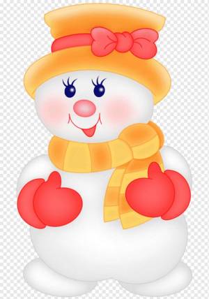 Раскраска снеговик цветная #10 #500731