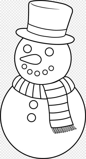 Раскраска снеговик шаблон #34 #500791