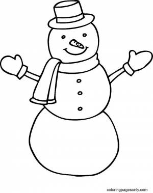 Раскраска снеговика для детей 3 4 года #15 #500810