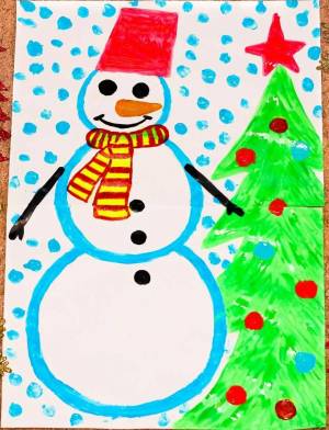 Раскраска снеговика для детей 3 4 года #33 #500828