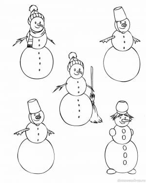 Раскраска снеговика для детей 5 6 #5 #500839