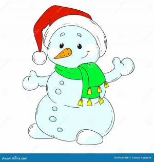 Раскраска снеговика для детей 5 6 #8 #500842