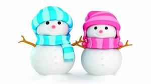 Раскраска снеговики в шапочках и шарфиках #24 #500887