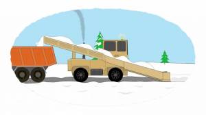Раскраска снегоуборочная машина для детей #11 #500991