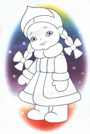 Раскраска снегурочка для детей 5 6 лет #4 #501052