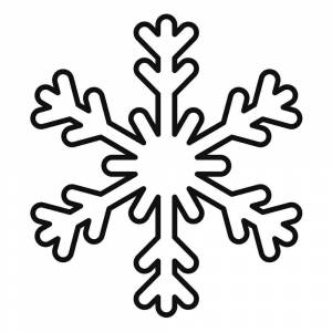 Раскраска снежинка для детей 2 3 лет #33 #501157