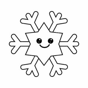 Раскраска снежинка для детей 2 3 лет #35 #501159