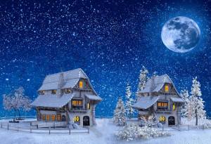 Раскраска снежный домик #9 #501504