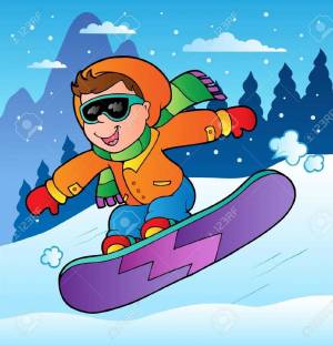 Раскраска сноубордист для детей #4 #501679