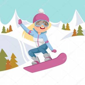 Раскраска сноубордист для детей #5 #501680