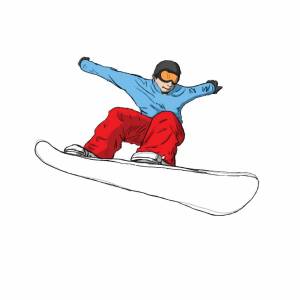 Раскраска сноубордист для детей #7 #501682