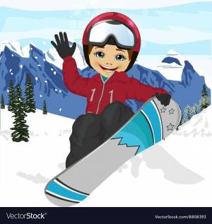 Раскраска сноубордист для детей #12 #501687