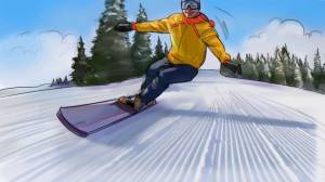 Раскраска сноубордист для детей #24 #501699