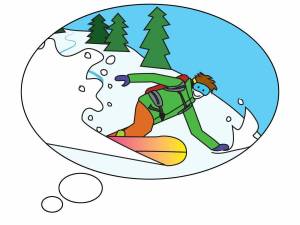 Раскраска сноубордист для детей #27 #501702