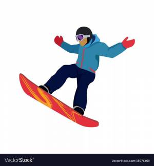 Раскраска сноубордист для детей #34 #501709