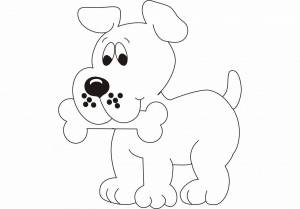 Раскраска собака для детей 4 5 лет #2 #502172