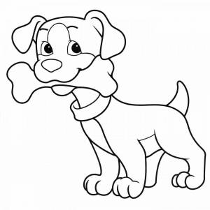 Раскраска собака для детей 4 5 лет #3 #502173