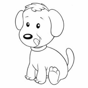 Раскраска собака для детей 4 5 лет #25 #502195