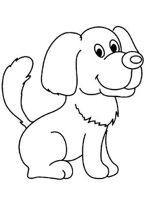 Раскраска собака для детей 5 6 лет #16 #502225