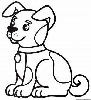 Раскраска собака для детей 5 6 лет #39 #502248