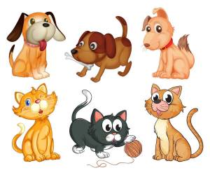 Раскраска собаки и кошки для детей #3 #502923