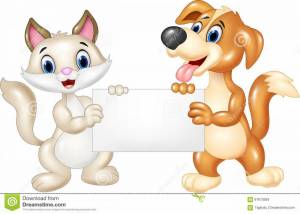 Раскраска собаки и кошки для детей #21 #502941