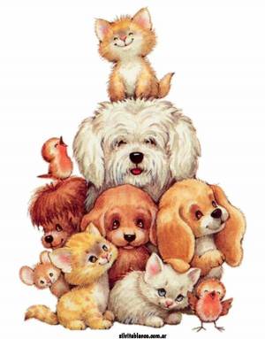 Раскраска собаки и кошки для детей #25 #502945