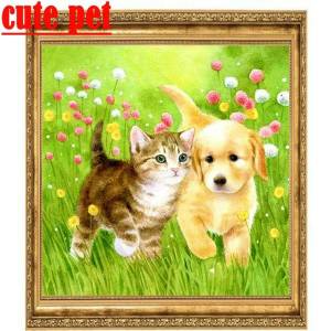 Раскраска собаки и кошки для детей #33 #502953