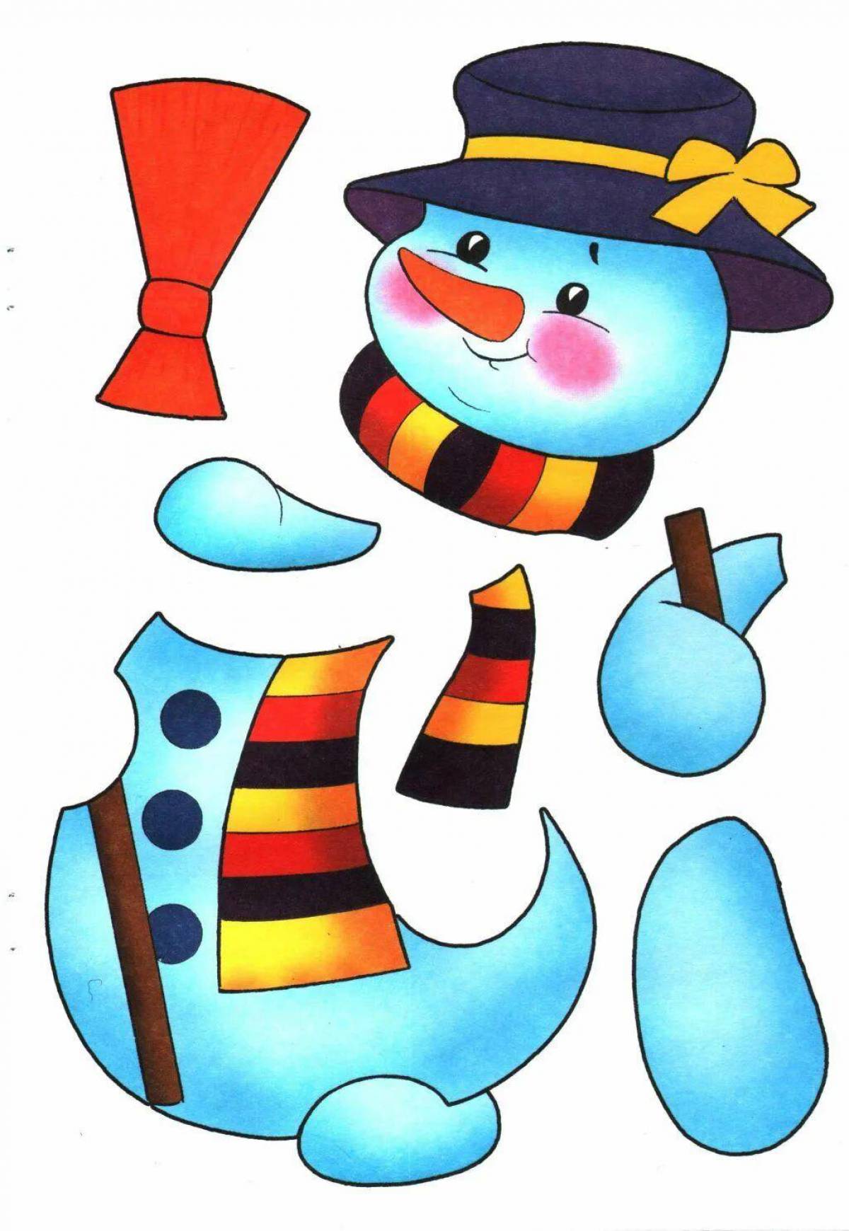 Снеговик для детей 6 7 лет #14