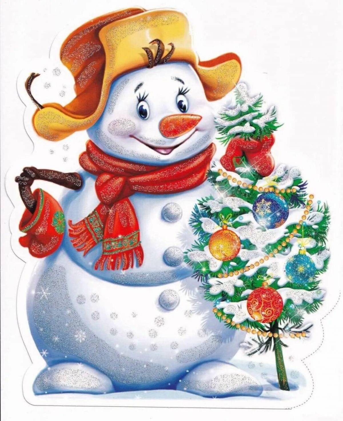 Снеговик цветная #26